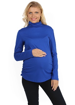 Водолазка "Норина" ярко-синяя для беременных.