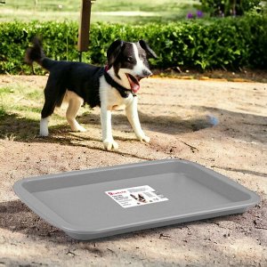 ПОДСТАВКА ПОД МИСКУ ДЛЯ ЖИВОТНЫХ LUCKY PET 29*19СМ (Серый)
