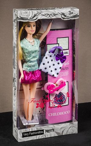 Куколка Кукла набор Pretty Girl Fashion Style 3 вида, высота 28см