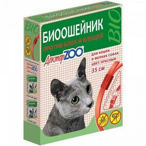 Доктор ZOO БиоОшейник от блох и клещей д/кош/соб мелк пород Синий 35см.