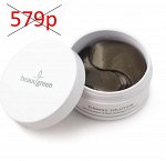 КR/М BEAUUGREEN Hydrogel Eye Patch Black&amp;Seacucuber (60pc) Гидрогелевые патчи для глаз Черный жемчуг и морской огурец (60шт)