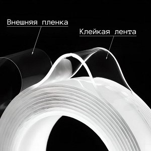 Двусторонняя самоклеящаяся лента ЛОМ, 10 мм x 5 м