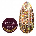 Unique Fancy 01 Гель-краска / глиттер-гель для дизайна ногтей