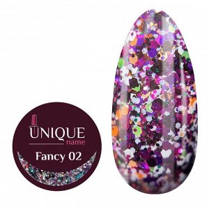 Unique Fancy 02 Гель-краска / глиттер-гель для дизайна ногтей
