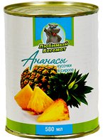 Ананас ЛЮБИМЫЙ БЕГЕМОТ кусочки , ж/б, 580мл, (1х24), (#10) Вьетнам L B (шк 4311)