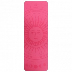 Коврик для йоги Sangh Sun, нескользящий, 183x61x0.6 см, цвет розовый