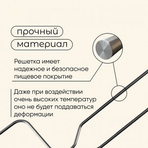 Вилка - гриль для сосисок maclay, для мангала, 12x20 см, хромированная сталь