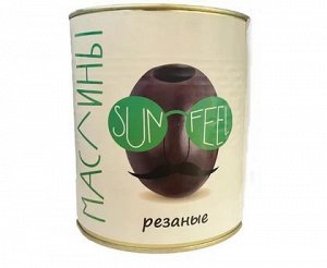 Маслины резаные 3000г (Сухой вес 1,56кг) Sunfeel, Испания