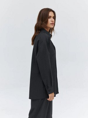 Oversize рубашка в полоску