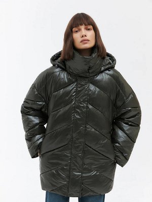 Стеганая oversize куртка Хаки