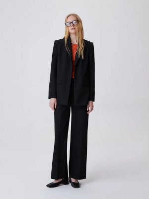 Oversize однобортный жакет Черный