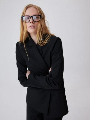 Oversize однобортный жакет Черный