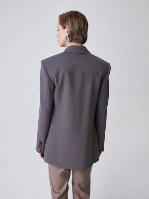 Двубортный oversize жакет Коричневый