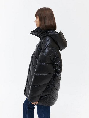 Стеганая oversize куртка Черный