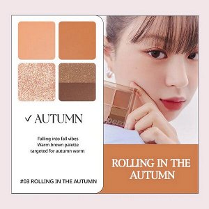 Компактная палетка теней для век Peripera Ink Pocket Shadow Palette #03 Rolling In The Autumn, 6.1г