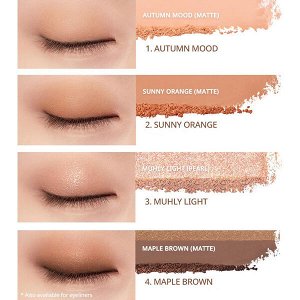 Компактная палетка теней для век Peripera Ink Pocket Shadow Palette #03 Rolling In The Autumn, 6.1г