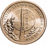 США 1 доллар 2024 Алабама - Сатурн-5, Ракета, Космос, Американские Инновации, 23-я монета