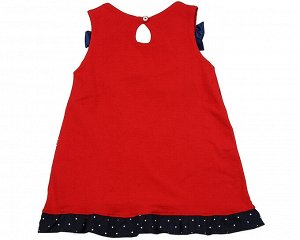 Платье с синими бантиками (80-92см) UD 1643(1)красный
