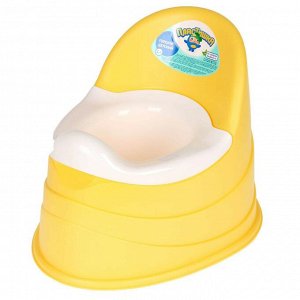 Горшок детский Пластишка со спинкой ,съемная чаша (желтый) 431300506 РОССИЯ
