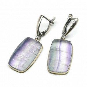 Серьги из флюорита "Прямоугольник" 15*24мм.