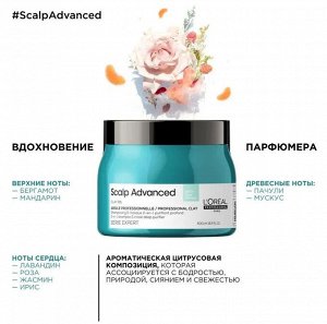 Loreal Шампунь маска 2 в 1 для жирной кожи головы Loreal Scalp Advanced 500 мл Лореаль