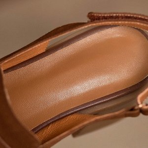 Босоножки на толстом высоком каблуке, черный