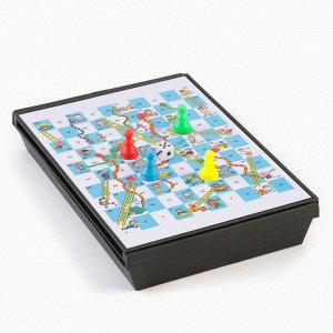 Настольные игры магнитные 5 в 1, шахматы, шашки, шашматы, лудо, змеи и лестницы 16.5x12 см