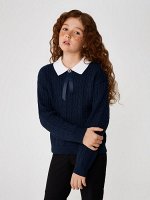 Джемпер детский для девочек Sandra темно-синий