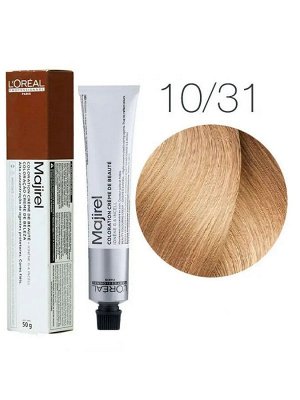 Loreal Краска для волос тон 10.31 Очень очень светлый блондин золотисто пепельный Loreal Professionnel Majirel 50 мл Лореаль