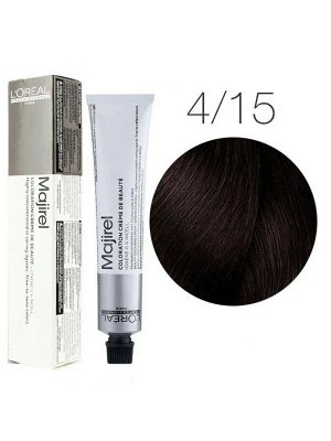 Loreal Краска для волос тон 4.15 Шатен пепельный красное дерево Loreal Professionnel Majirel 50 мл Лореаль