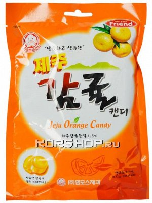 Карамель мандариновая JEJU ORANGE CANDY ТМ Mammos 100гр 1/20