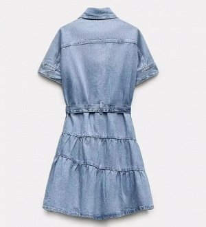 КОРОТКОЕ ДЖИНСОВОЕ ПЛАТЬЕ арт. 2553046, синий потертый