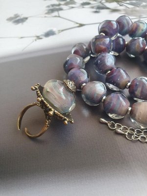 Набор украшений lampwork, очень красивый