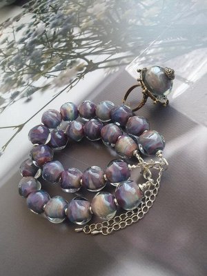 Набор украшений lampwork, очень красивый