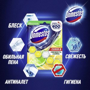 Доместос блок для очищения унитаза Power 5 "Лайм" 55 г