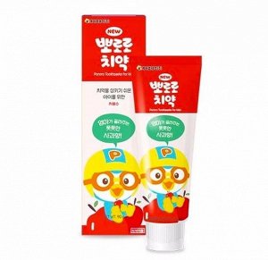 KM Зубная паста  "Pororo" для детей от 3 лет, со вкусом яблока 90 г