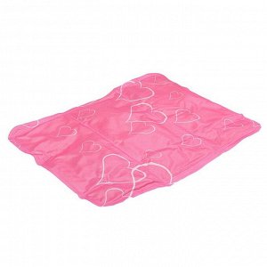 Охлаждающи коврик "Сердца", 39 х 29 см, розовый