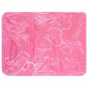 Охлаждающи коврик "Сердца", 39 х 29 см, розовый