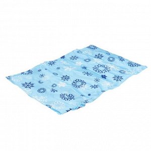 Охлаждающи коврик "Снежинки", 60 х 40 см, голубой