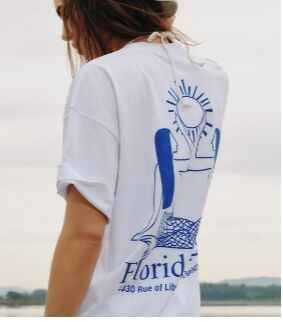 ХЛОПКОВАЯ ФУТБОЛКА С НАДПИСЬЮ FLORIDA арт. 0085371, белый