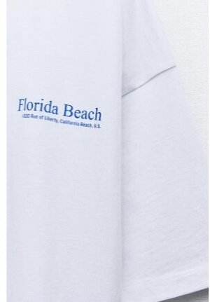 ХЛОПКОВАЯ ФУТБОЛКА С НАДПИСЬЮ FLORIDA арт. 0085371, белый