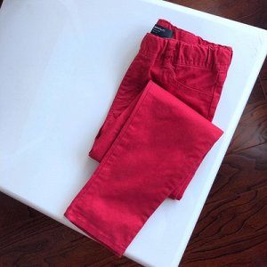 Хлопковые брюки,красные.