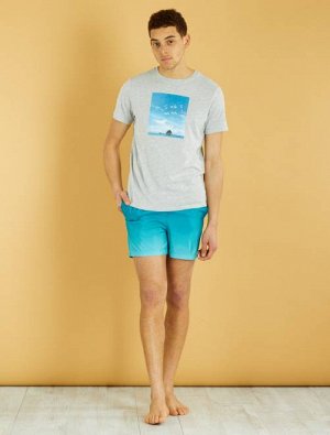 Пляжные шорты с рисунком с эффектом перехода оттенков