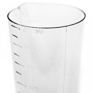 Стакан мерный пластмассовый 0,25л, д6,5см, h10см, прозрачный (Россия)