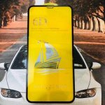 Защитное стекло 6D Iphone XS Max (черное) в техпаке скругленный край высшее качество AAA
