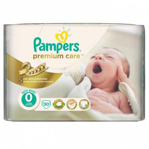 $ -> PAMPERS Подгузники Premium Care Newborn (до 2.5кг) Средняя Упаковка 30