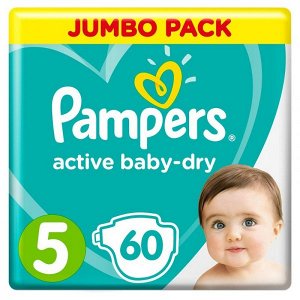 PAMPERS Подгузники Active Baby Junior Джамбо Упаковка 60