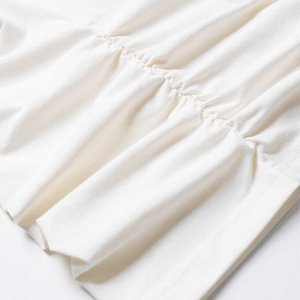 Футболка со спущенным плечом и драпировкой, Аромат свободы (blanc style)