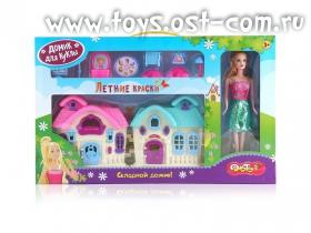 Дом для куклы Dolly Toy &quot;Летние краски&quot; (55х33х5,5 см, кукла