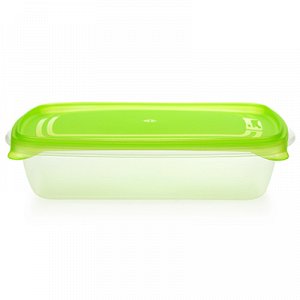 Контейнер для продуктов пластмассовый "Трио" 1,3л, 23х15х5см, набор 3шт, зеленый, подходит для СВЧ (Россия)